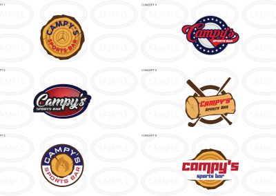 Campy's Sports Bar logo concepts